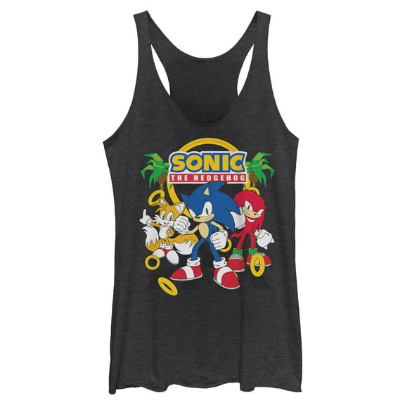 Womens Sonic the Hedgehog Classic Trio Pose Racerback Tank