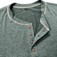 thumbnail image 7 of BXINGOHAI Mens Shirts Long Sleeve Casual Classic Henley Cotton T-Shirts Lightweight Button Tee Shirts Green XL, 7 of 7