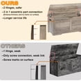 thumbnail image 4 of 39.4" Storage Chest, Wooden Storage Bench, Lift Top Toy Chest with 2 Safety Hinges, Large Toy Box, Entryway Bench for Living Room, Bedroom, Grey, 4 of 18