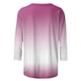 thumbnail image 4 of Htigea Women's Casual 3/4 Sleeve T-Shirts Round Neck Cute Tunic Tops Basic Tees Blouses Business Work Tee Top Sale Hot Pink,XXXXL, 4 of 5