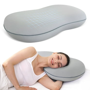 HIJOB Contour Orthopedic Memory Foam Pillows for Side Sleeper Neck Should Back Pain Relief