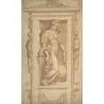thumbnail image 2 of Circle of Giorgio Vasari 12x18 Gold Ornate Wood Frame and Double Matted Museum Art Print Titled - Female Allegorical Figure of Benignitas (Goodness), with Attributes of Abundance Standing in, 2 of 4