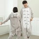 thumbnail image 1 of Pijama de franela con botones de gato de dibujos animados para parejas jóvenes, pijama de Cosplay de Navidad y Halloween, largo hasta el tobillo, invierno, 1 of 3