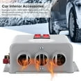 thumbnail image 3 of 12V 800W Windshield Defroster 3 Hole Vehicle Electric Demister Low Noise Warmer Fast 2 in 1 Heating Cooling Dryer, 3 of 8