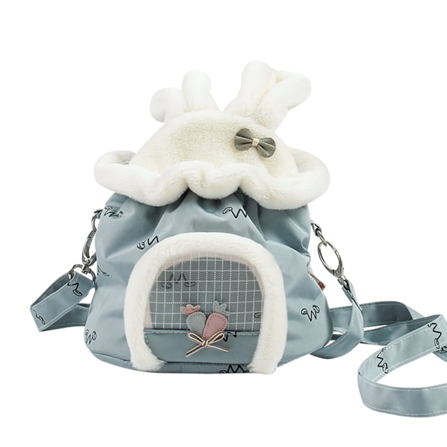Bolsa de transporte para hámster, bolsa de transporte para animales pequeños, bolsa de viaje portátil para hámster, conejo, ardilla, conejillos de indias, ratones