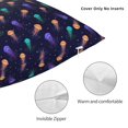 thumbnail image 3 of Yiaed Sea Jellyfish Print Pillow Covers Super Soft Decorative Square Throw Pillow Covers Case Cushion Covers for Sofa Couch Bedroom Car Decor（No pillow core）-22"x22", 3 of 7