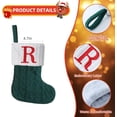 thumbnail image 2 of Mini Green Knit Stocking,8.5 Inches Initial Monogram EmbroideGreen Christmas Stocking,Family Fireplace Hanging Ornament Xmas Holiday Decor Gift-Letter A~Z, 2 of 6
