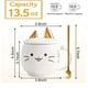 thumbnail image 2 of Taza De Cerámica Kawaii De Gatito Lucky Cat Con Holder Tapa Y Cuchara 400ml Blanco, 2 of 4