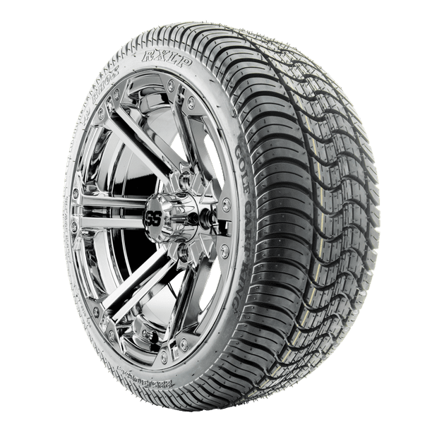 Golf Cart Wheels and Tires Combo 14" RHOX SS RX352 w/ Low Pro Tires