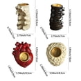thumbnail image 3 of Clearance! Halloween Candle Holder Resin Gothic Candle Halloween Table Decorations Tea Light Candle Holder Halloween Party Centerpiece Halloween Dinner Table Decorations, 3 of 6