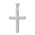 thumbnail image 1 of 14k White Gold Polished Hollow Cross Pendant, 1 of 4