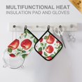 thumbnail image 4 of Yayeee Oven Mitts and Pot Holder Set of 2 Heat Resistant Kitchen Gloves Baking Hot Pad, Apple Pattern, 4 of 5