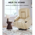 thumbnail image 7 of Garvee Oversized Wide Power Lift Recliner Chair, Heat and Massage, Adjustable Back and Legs, Beige, 7 of 7