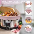 thumbnail image 5 of Stainless steel bowl Kitchen Organizers Slow Cooker Liners Leakproof Newly Upgraded Easy Clean Crock Pot Liners Reusable Silicone Bag Liners Fit 68 Quarts Oval Or Round Pot, 5 of 8