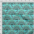 thumbnail image 3 of oneOone Viscose Chiffon Fabric Leaves & Floral Block Decor Fabric Printed BTY 42 Inch Wide, 3 of 4