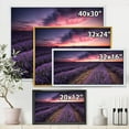 thumbnail image 4 of Designart 'Dramatic Clouds and Sunrise Over Lavender Field IX' Farmhouse Framed Canvas Wall Art Print, 4 of 5