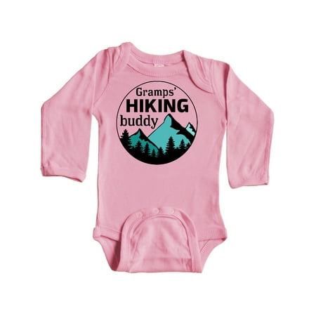 

Inktastic Gramps Hiking Buddy- Mountains and Trees Gift Baby Boy or Baby Girl Long Sleeve Bodysuit