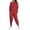 Red, variant on HAiming Women 2 Piece Sets Plus Size Solid Color Round Neck Long Sleeved Tops and Sweatpants Loose Outfits with Pocket