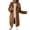 Brown, variant on Women Trench Coat Plush Thicken Overcoat Autumn Winter Single-breasted Teddy Jacket Long Style Outwear Streetwear