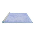 thumbnail image 2 of Ahgly Company Machine Washable Indoor Round Persian Blue Traditional Area Rugs, 4' Round, 2 of 4