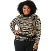 Sofia Jeans by Sofia Vergara Women's Plus Size Mock Neck Sweater