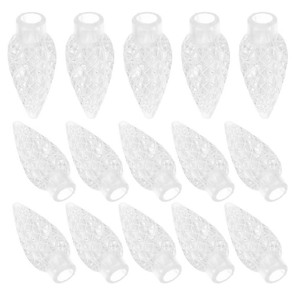 HONMEET 100pcs Clear Nut Shaped Plastic Bulb Ornaments for Indoor Outdoor Lighting and Holiday Decor