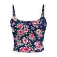 thumbnail image 5 of LVHAOGJOB Débardeur pour Femmes avec Soutien-Gorge Intégré Col Rond Bretelles Spaghetti Réglables Imprimé Été chandail-Over pour Femmes, 5 of 5