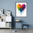 thumbnail image 7 of Diamond Art Kit for Adults, Colorful Heart Dripping Paint Diamond Painting for Adults Beginners, 5D DIY Diamond Art Painting Kits, Colorful Diamond Painting Craft for Home Decor 12x16, 7 of 7