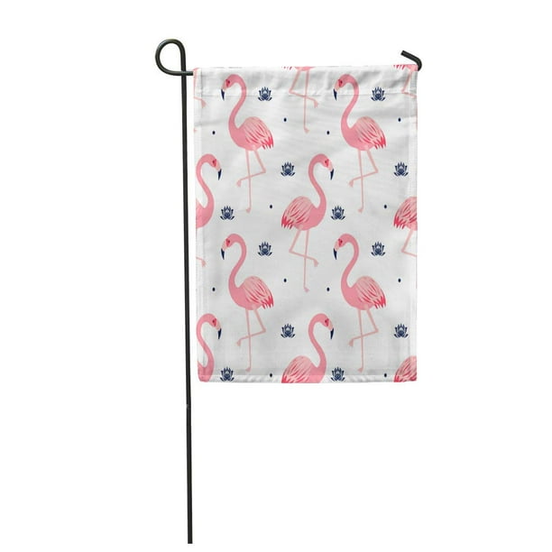 LADDKE Graphic with Cute Flamingos and Lotus in Bright of Nature Planet Exotic B Garden Flag Decorative Flag House Banner 12x18 inch - Walmart.com