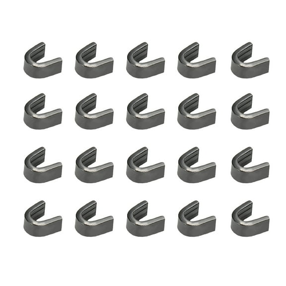 Uxcell Zipper Repair Kit, Zipper Slider Retainers #5 U Shape Top Stoppers Open-End Bottom Top Stops Fit for Bags Coats Jackets (20 Pack, Black)