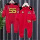thumbnail image 2 of 2025 Tib 2023 Spring And Autumn New Baby Boys And Girls F1 Racing Outdoor Extreme Sport Red Team 16 55 Driver Bodysuit Baby One Piece szfh, 2 of 3