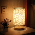thumbnail image 1 of EIMELI Lampe de Chevet Tactile avec Ports USB pour la Chambre Dimmable Lampes de Table pour Chevet Dortoir Enfants Chambre Bureau Bois Base Touchable Ronde Beige Lin, 1 of 8