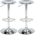 thumbnail image 6 of Bar Stools Set of 2, Adjustable Height Swivel Bar Stools, Metal Airlift Barstools, Backless Counter Height Bar Chairs for Kitchen Dining Room Pub Cafe (Silver), 6 of 12