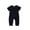 Black, variant on Otqutp Toddler Cartoon Romper Little Boys Girls Short Sleeve Solid Pullover Romper Jumpsuit With Pockets 0 to 18 Months