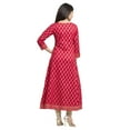 thumbnail image 2 of Yash Gallery Women's Cotton Printed Anarkali Kurta (Red), 2 of 5