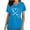 Blue, variant on fartey Nurse Shirt Women Stethoscope Heart Graphic T Shirts Nurse Gift Tees Tunic V Neck Short Sleeve Floral Tee Tops
