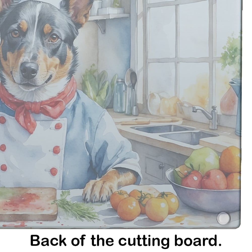 Australian Cattle Dog The Chef Glass Cutting Board 12 in x 15 in