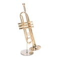 thumbnail image 4 of Dollhouse Trombone, Lifelike Birthday Gift Simulated Miniature Trombone Model  For Home, 4 of 8