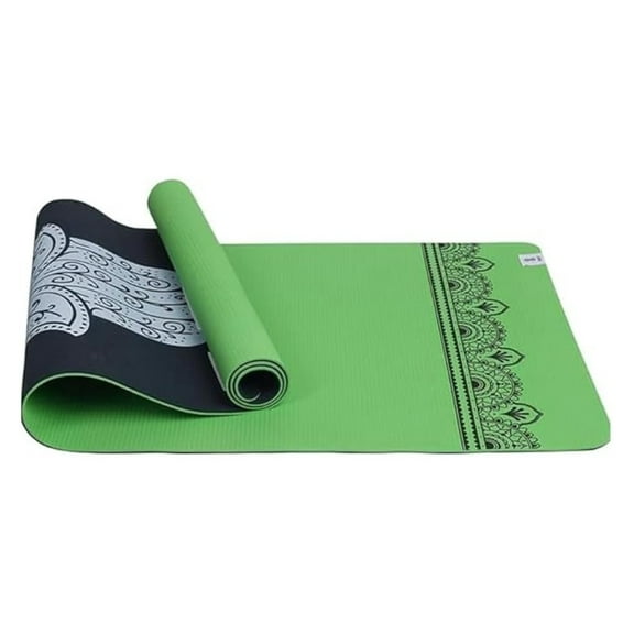 Premium Yoga Mat 6mm Print Reversible Extra Thick and Large Non Slip Exercise & Fitness Mat for All Types of Yoga Pilates & Floor Workouts (78" x 24" x 6mm Thick)