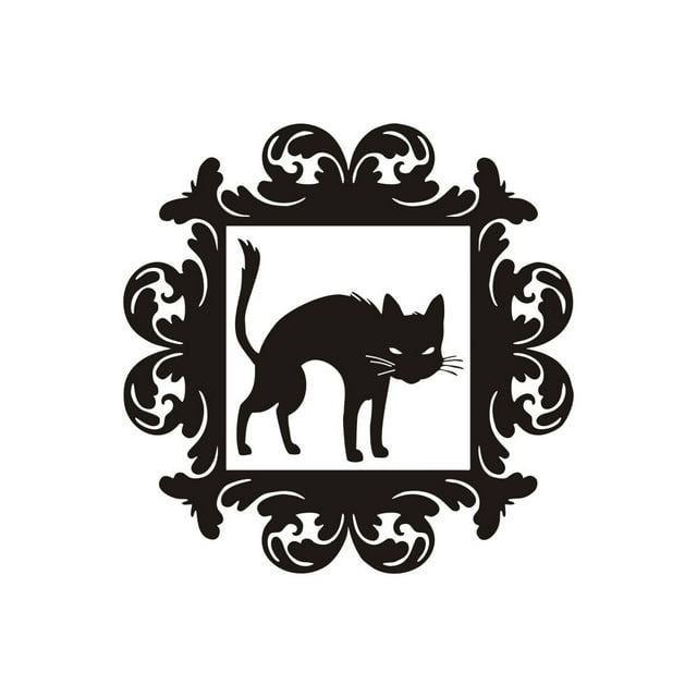 CEHVOM 3D Halloween Wall Stickers Cat Removable Sticker Home Backgrond Decoration