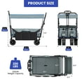 thumbnail image 6 of ModFusion Big Folding Wagon Cart with removable Canopy, strong for camping, shopping, sports, beach, Gray, 6 of 11
