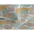 thumbnail image 3 of Ambesonne Minimal Quilted Bedspread Set 3 Pcs, Line Art Butterfly Print, King, Pale Teal Mustard and Beige, 3 of 4