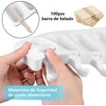 thumbnail image 2 of Moldes para Helados de Silicona, Paquete de 2Juego de 4 Cavidades Moldes para Polos，juego de moldes para paletas, grado alimenticio, sin BPA, reutilizables para helado y mousse o postre DIY (A), 2 of 4