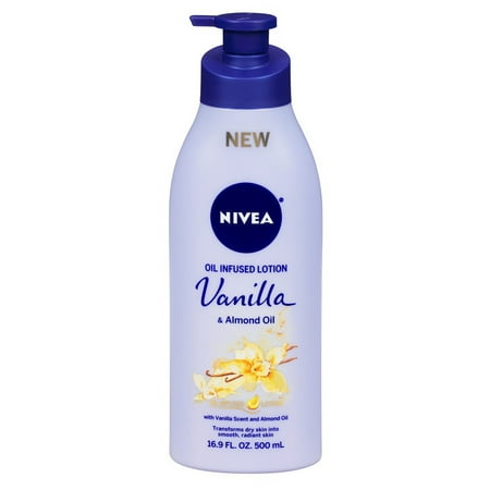 Nivea Lotion Oil-Infused Vanilla / Almond Oil 16.9oz Pump (Pack of 2)