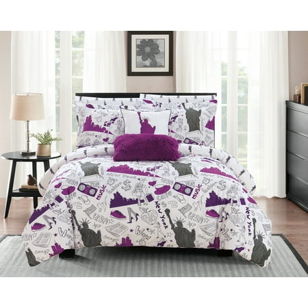 Chic Home Ellis 9 Piece Reversible New York Design Comforter Set