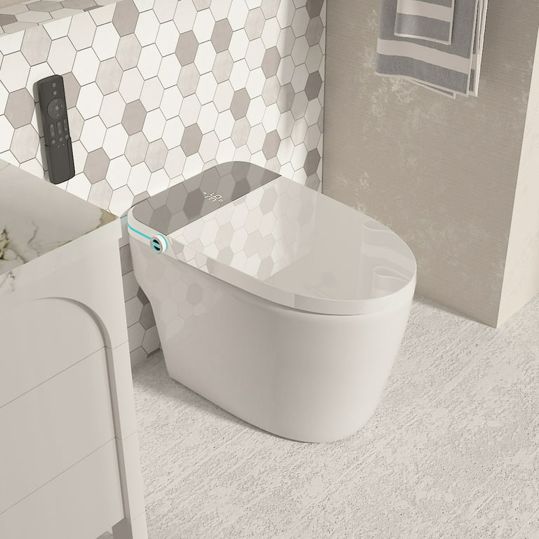 Yulika Smart Toilet,One piece Auto Open/Close Lid Toilet with