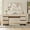Beige, variant on 59 Inch Modern Executive Desk, Rustic Wood Computer Desk with 7 Drawers and Built-in Charging Station, Multipurpose Study Work Table for Home Office, Bedroom & Living Room, Brown