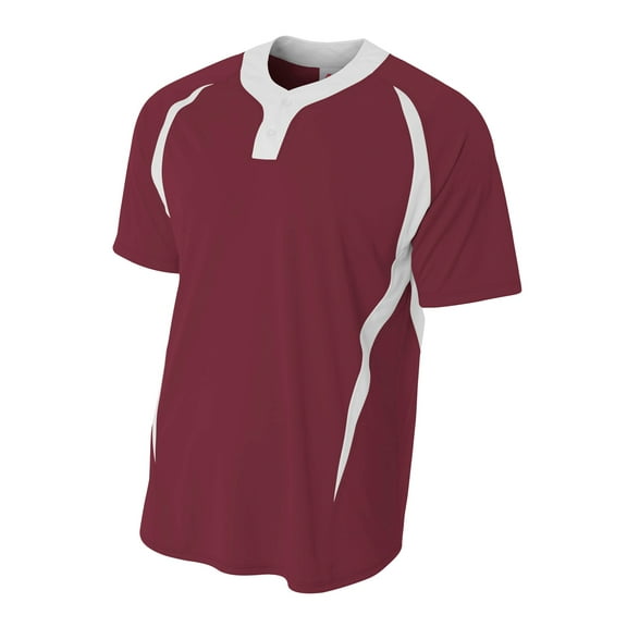 A4 2-Button Color Block Henley