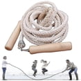 thumbnail image 1 of 3-10m Long Jump Rope, Multiplayer Rope Skipping, Long Skipping Rope With Wooden Handle, Best Team Group Double Dutch Jump Rope, 1 of 5