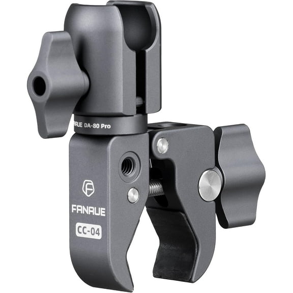 FANAUE Aluminum Alloy Handlebar Clamp Mount Base for Rails 0.5'' to 1.77'' in Diameter, Compatible with RAM Mounts B Size Double Socket Arm & Bike Motorcycle Phone Holder